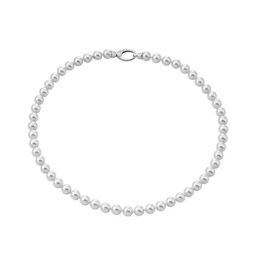 Collar MAJORICA Lyra 50cm plata y perla blanca 10mm para mujer