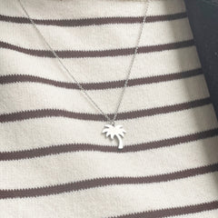 Collar de plata Palmera para MUJER
