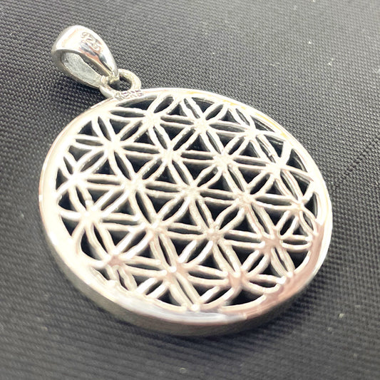 Colgante de plata de Flor DE LA VIDA 27mm para mujer