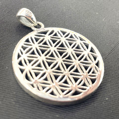 Colgante de plata de Flor DE LA VIDA 27mm para mujer