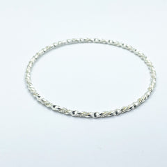 Pulsera Aros Mallorquines LISO macizos de plata de ley de 62mm de diámetro interior.