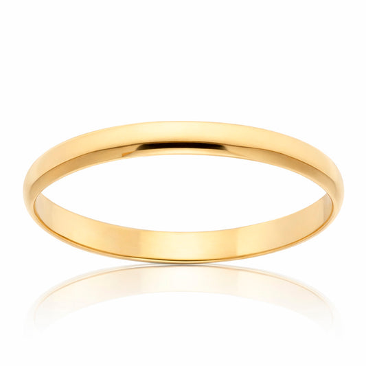 Alianza de boda oro 18k 2,5mm Lisa Media Caña
