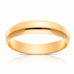 Alianza de boda oro 18k 4mm Lisa Media caña