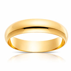 Anillo de boda oro 18k Lisa Media Caña 5mm ancho