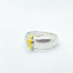 Comprar Anillo bicolor en oro 18k blanco con diamante para mujer online precios baratos, comprar Anillo bicolor en oro 18k blanco con diamante para mujer en Mallorca