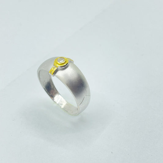 Comprar Anillo bicolor en oro 18k blanco con diamante para mujer online precios baratos, comprar Anillo bicolor en oro 18k blanco con diamante para mujer en Mallorca
