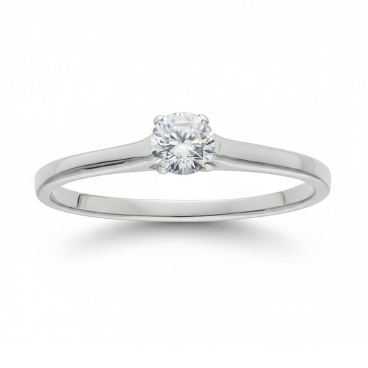 Anillo de compromiso Oro Blanco diamante 3mm para mujer