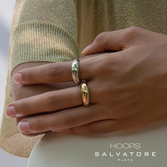 Anillo SALVATORE plata forma ovalada para mujer