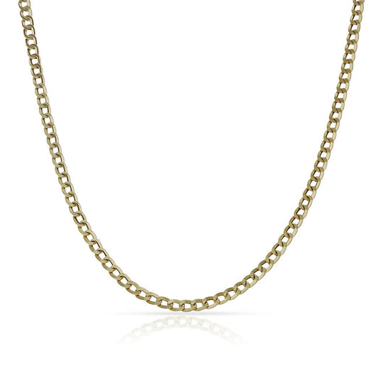 Cadena oro 18k Barbada o eslabon cubano 2mm para hombre