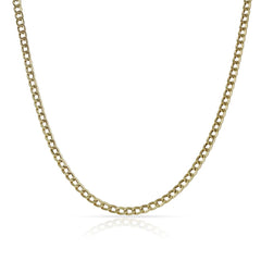 Cadena oro 18k Barbada o eslabon cubano 2mm para hombre