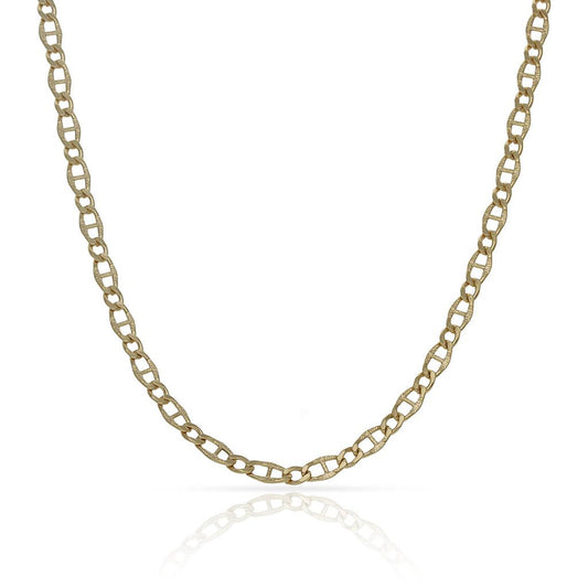 Cadena de oro 18k hueca tipo Ancla 3mm para hombre