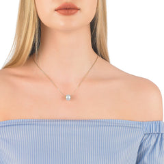 Collar Majorica Nuada de plata dorada con perla blanca 12mm para mujer