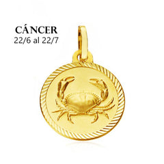 Comprar Colgante de oro 18K. medalla horoscopo cancer 20mm para mujer online precios baratos, comprar Colgante de oro 18K. medalla horoscopo 20mm para mujer en Mallorca