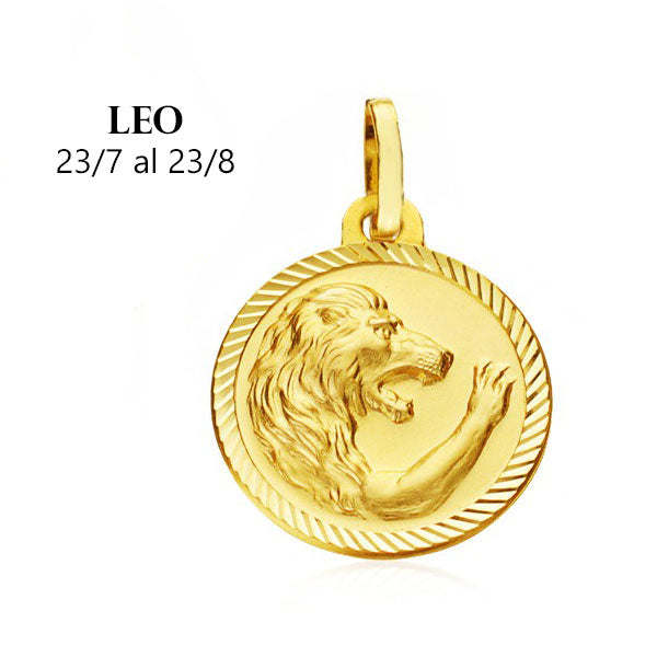 Comprar Colgante de oro 18K. medalla horoscopo leo 20mm para mujer online precios baratos, comprar Colgante de oro 18K. medalla horoscopo 20mm para mujer en Mallorca