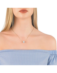 Collar Majorica Nuada de plata dorada con perla blanca 12mm para mujer