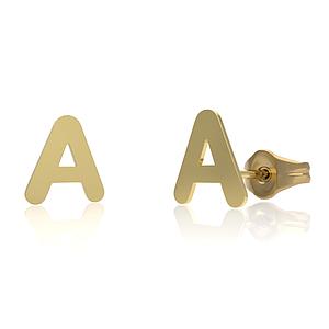 Pendientes de oro 18k Letra Iniciales personalizados