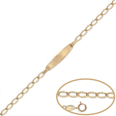 Pulsera de oro 18k ESCLAVA de 12cm para bebé