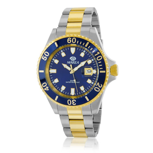 Reloj Marea acero esfera azul marino tipo submariner para hombre