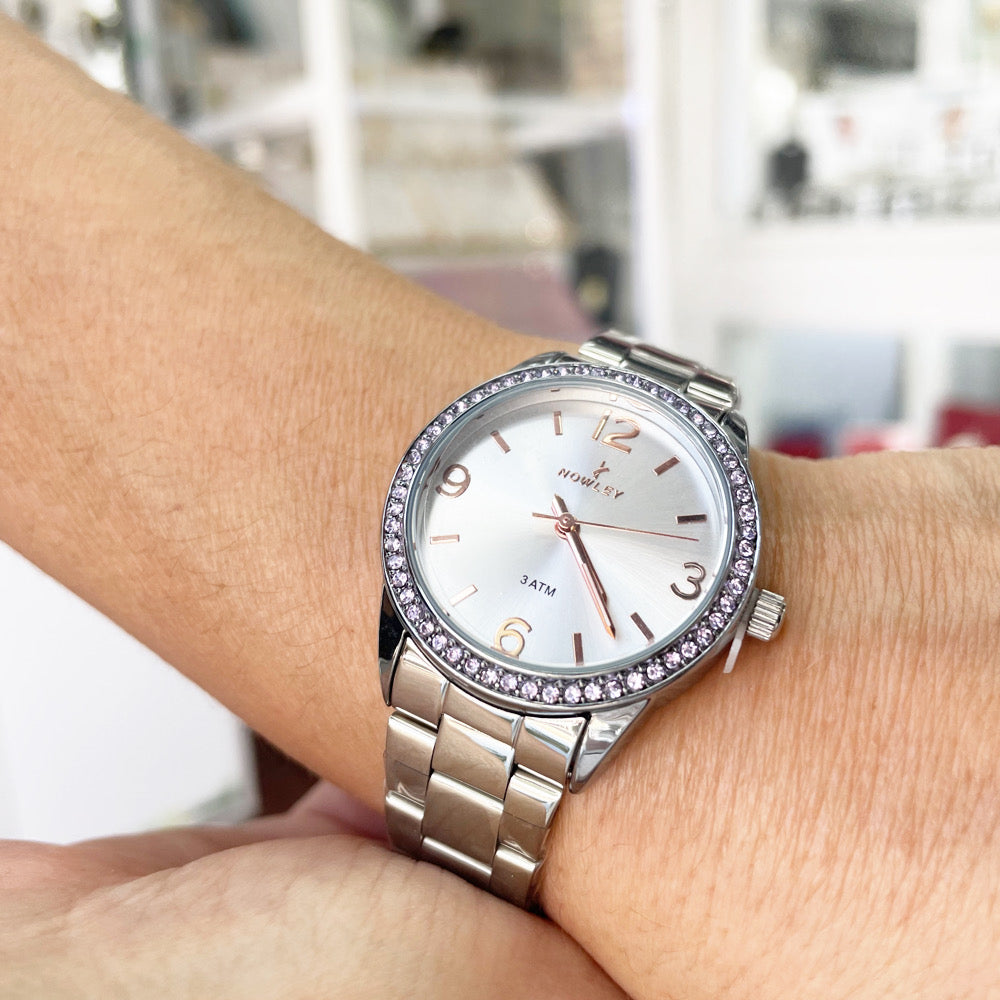 Comprar reloj Nowley de acero para mujer online precios baratos, comprar reloj Nowley de acero para mujer con circonitas en Mallorca