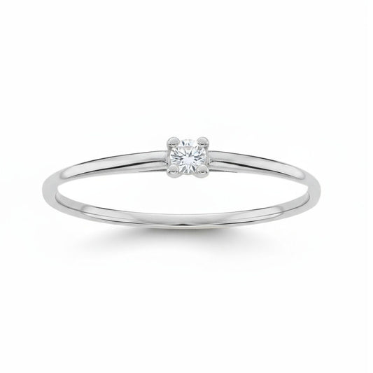Comprar anillo de compromiso de oro blanco solitario con diamante 2mm para mujer online precios baratos, comprar anillo de compromiso de oro blanco solitario con diamante 2mm para mujer en Mallorca. Compra online anillo de compromiso de oro blanco solitario con diamante 2mm para mujer al mejor precio