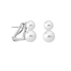 Pendientes Majorica “Tu&Yo” 7mm y 9mm Perla blanca – Plata de ley