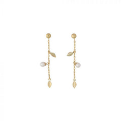 Pendientes de perlas MAJORICA Romea perla blanca plata dorada para mujer