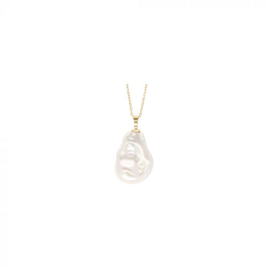 Collar largo MAJORICA Keila dorado con perla blanca salvaje para mujer