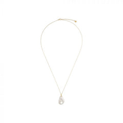 Collar largo MAJORICA Keila dorado con perla blanca salvaje para mujer