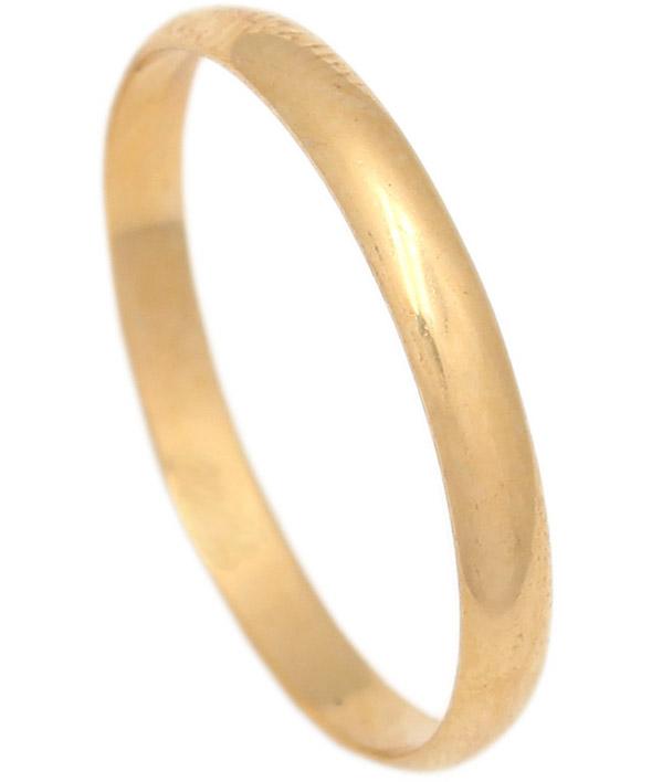 ALIANZA LISA MEDIA CAÑA ORO 18KL - 2,5MM - Joyeria Zeller