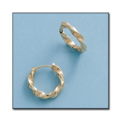 Pendientes Aros oro 18k rizados 11mm para mujer