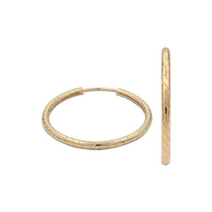 Pendientes Aros oro 18k de tubo 15mm para mujer