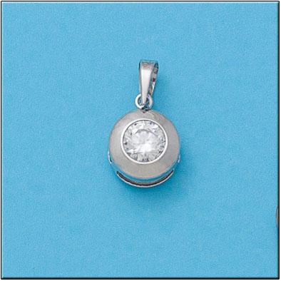 COLGANTE ORO BLANCO 18KL CIRCONITA - 9MM - Joyeria Zeller