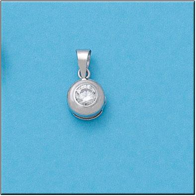 COLGANTE ORO BLANCO 18KL CIRCONITA - 7MM - Joyeria Zeller