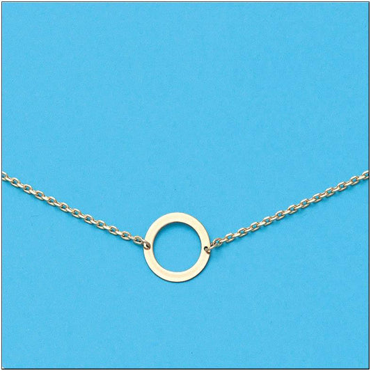 CADENA + COLGANTE CIRCULO ORO 18KL - Joyeria Zeller