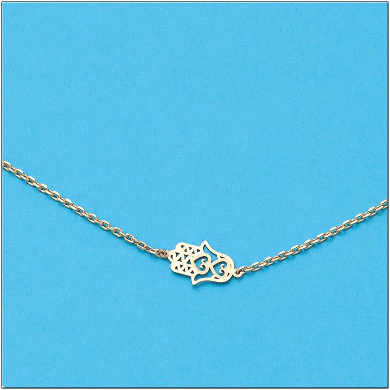 CADENA + COLGANTE MANO FATIMA ORO 18KL - Joyeria Zeller