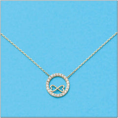 CADENA COLGANTE INFINITO ORO 18KL CIRCON - Joyeria Zeller