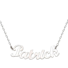 COLGANTE NOMBRE PEQUEÑO ORO BLANCO 18KL - Joyeria Zeller