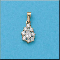 COLGANTE ORO 18KL LAGRIMA CIRCONITAS - Joyeria Zeller