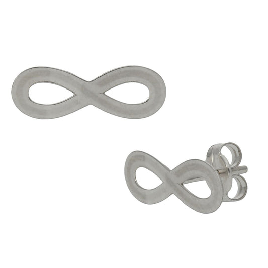 PENDIENTES ORO BLANCO 18KL INFINITO - Joyeria Zeller
