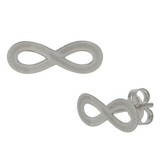 PENDIENTES ORO BLANCO 18KL INFINITO - Joyeria Zeller