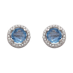 PENDIENTES ORO BLANCO DE 18KL CIRCONITAS - Joyeria Zeller