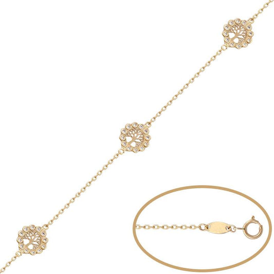 PULSERA ARBOL DE LA VIDA ORO 18KL - Joyeria Zeller