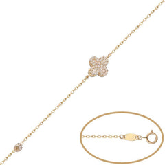 PULSERA FLOR ORO 18KL CIRCONITAS - Joyeria Zeller