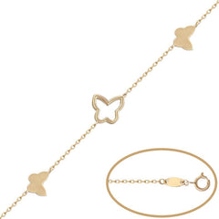 PULSERA 3 MARIPOSAS ORO 18KL - Joyeria Zeller