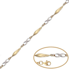 PULSERA BICOLOR INFINITOS ORO 18KL - Joyeria Zeller