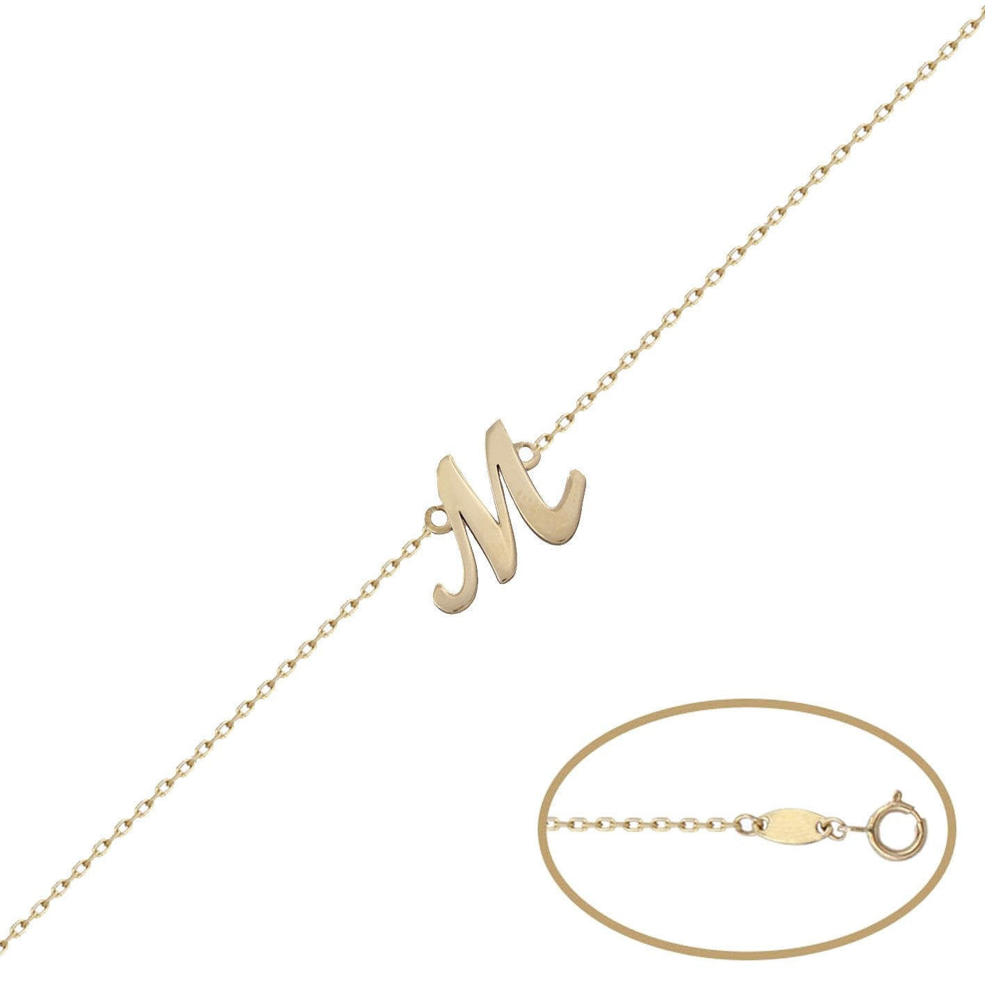 PULSERA LETRA INGLESA ORO 18KL - Joyeria Zeller