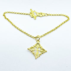 Pulsera Mallorquina de Oro 18k cruz mallorquina o Calatrava para Mujer