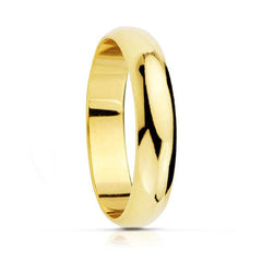 Alianza de boda oro 18k 4mm Lisa Media caña