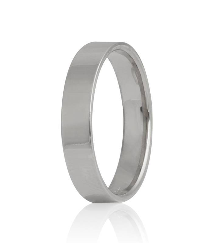 ALIANZA ORO BLANCO DE 18KL - 4MM