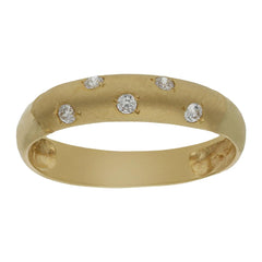 Anillo de compromiso de oro 18k con 5 circonitas para mujer